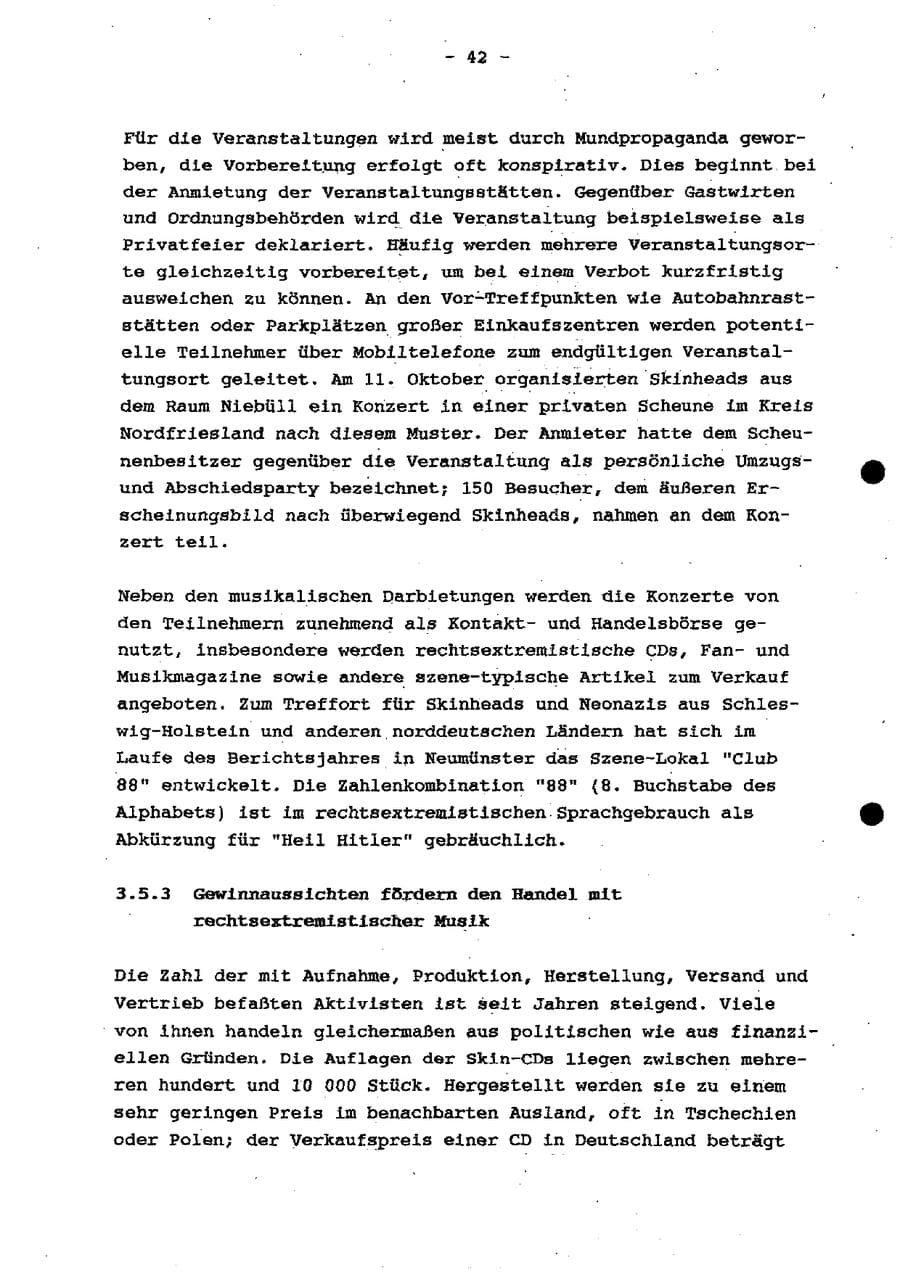 Seite 48 des Verfassungsschutzbericht 1997 Schleswig-Holstein