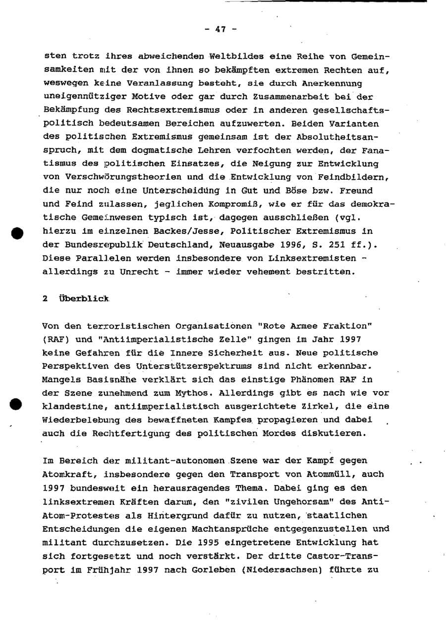Seite 53 des Verfassungsschutzbericht 1997 Schleswig-Holstein