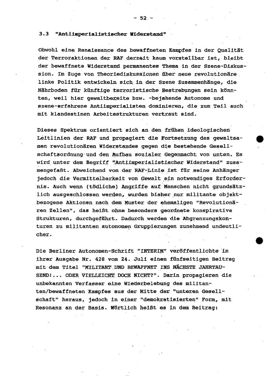 Seite 58 des Verfassungsschutzbericht 1997 Schleswig-Holstein