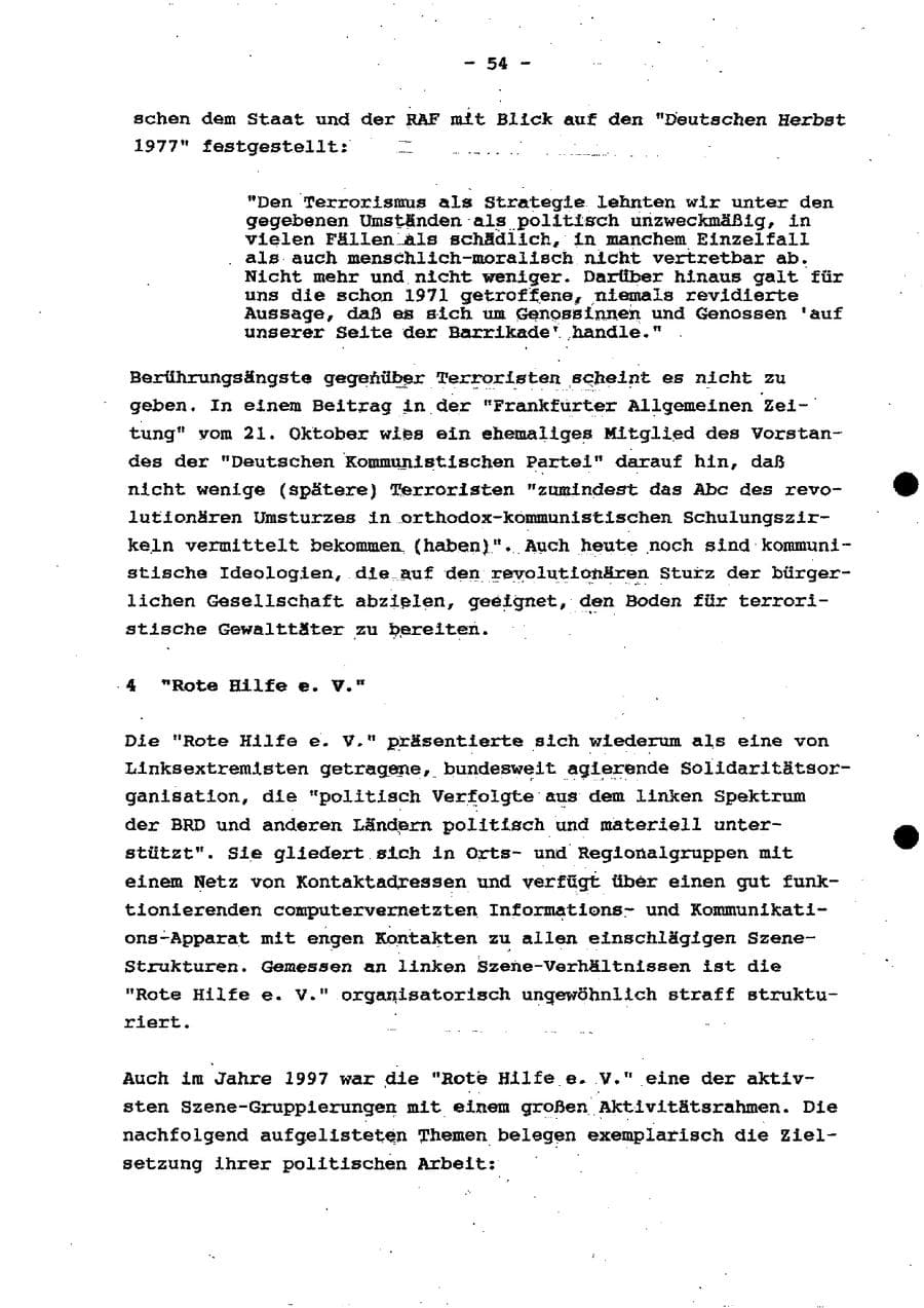 Seite 60 des Verfassungsschutzbericht 1997 Schleswig-Holstein