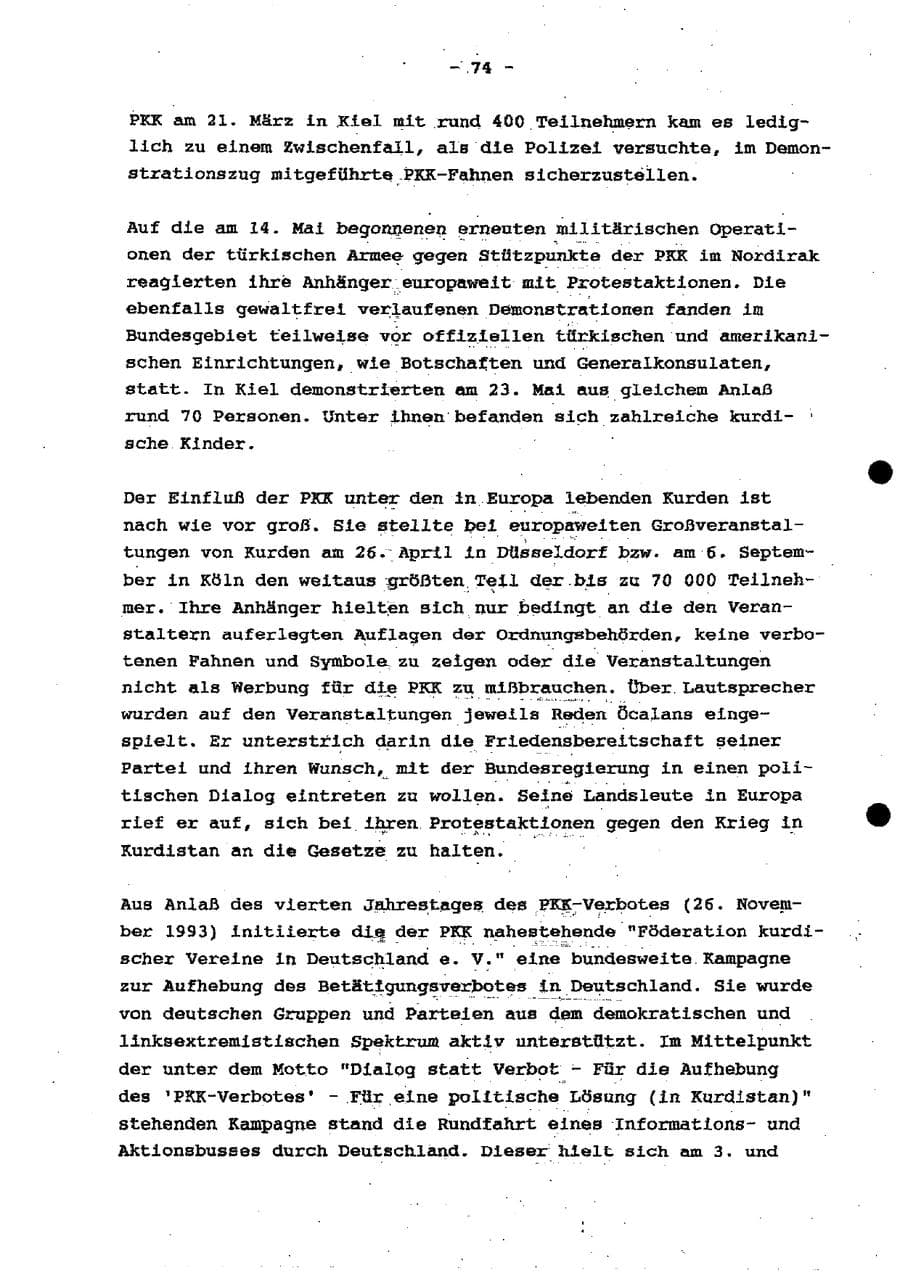 Seite 80 des Verfassungsschutzbericht 1997 Schleswig-Holstein