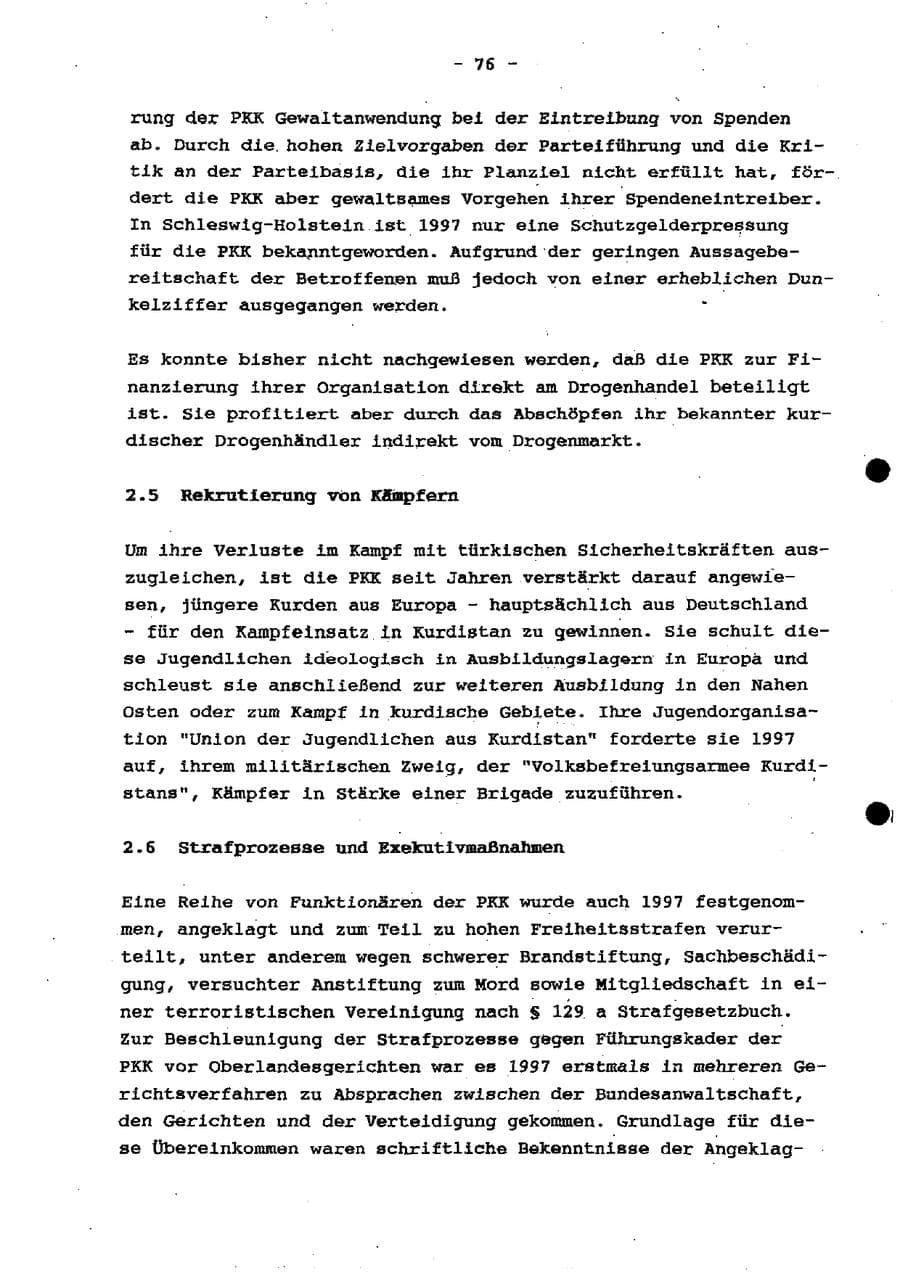 Seite 82 des Verfassungsschutzbericht 1997 Schleswig-Holstein