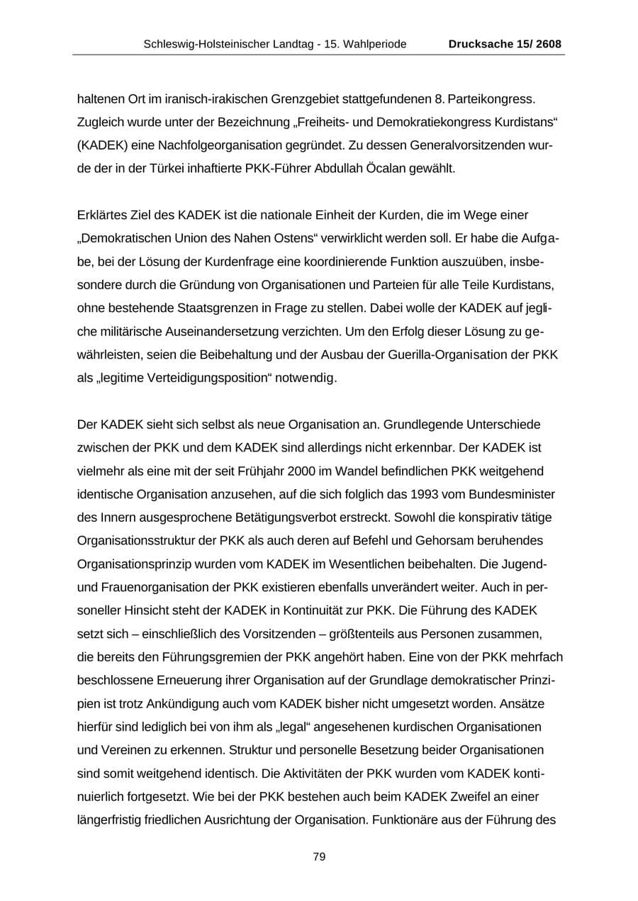 Seite 79 des Verfassungsschutzbericht 2002 Schleswig-Holstein