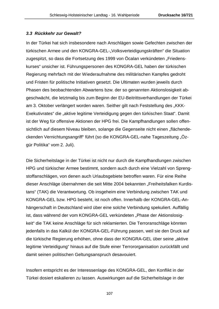 Seite 107 des Verfassungsschutzbericht 2005 Schleswig-Holstein