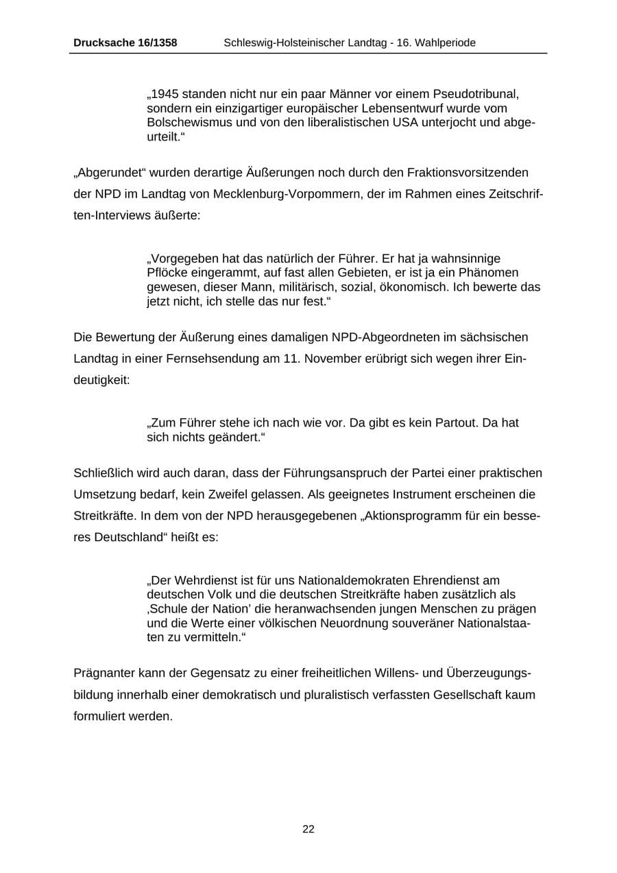 Seite 22 des Verfassungsschutzbericht 2006 Schleswig-Holstein
