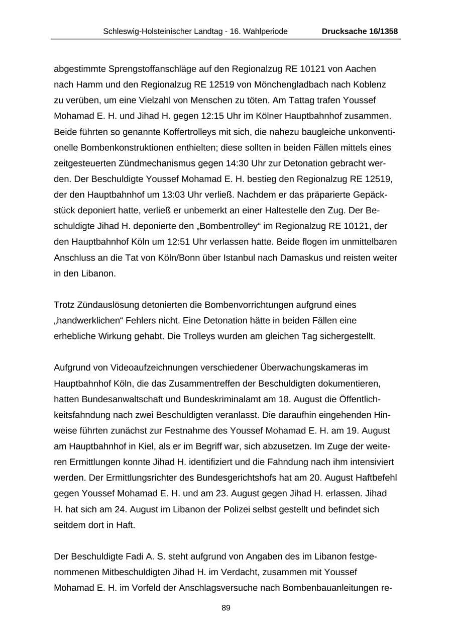 Seite 89 des Verfassungsschutzbericht 2006 Schleswig-Holstein