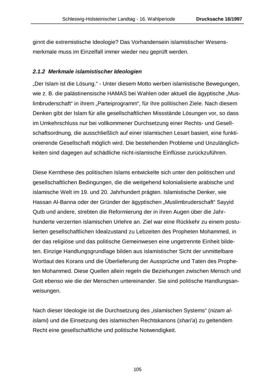 Seite 105 des Verfassungsschutzbericht 2007 Schleswig-Holstein