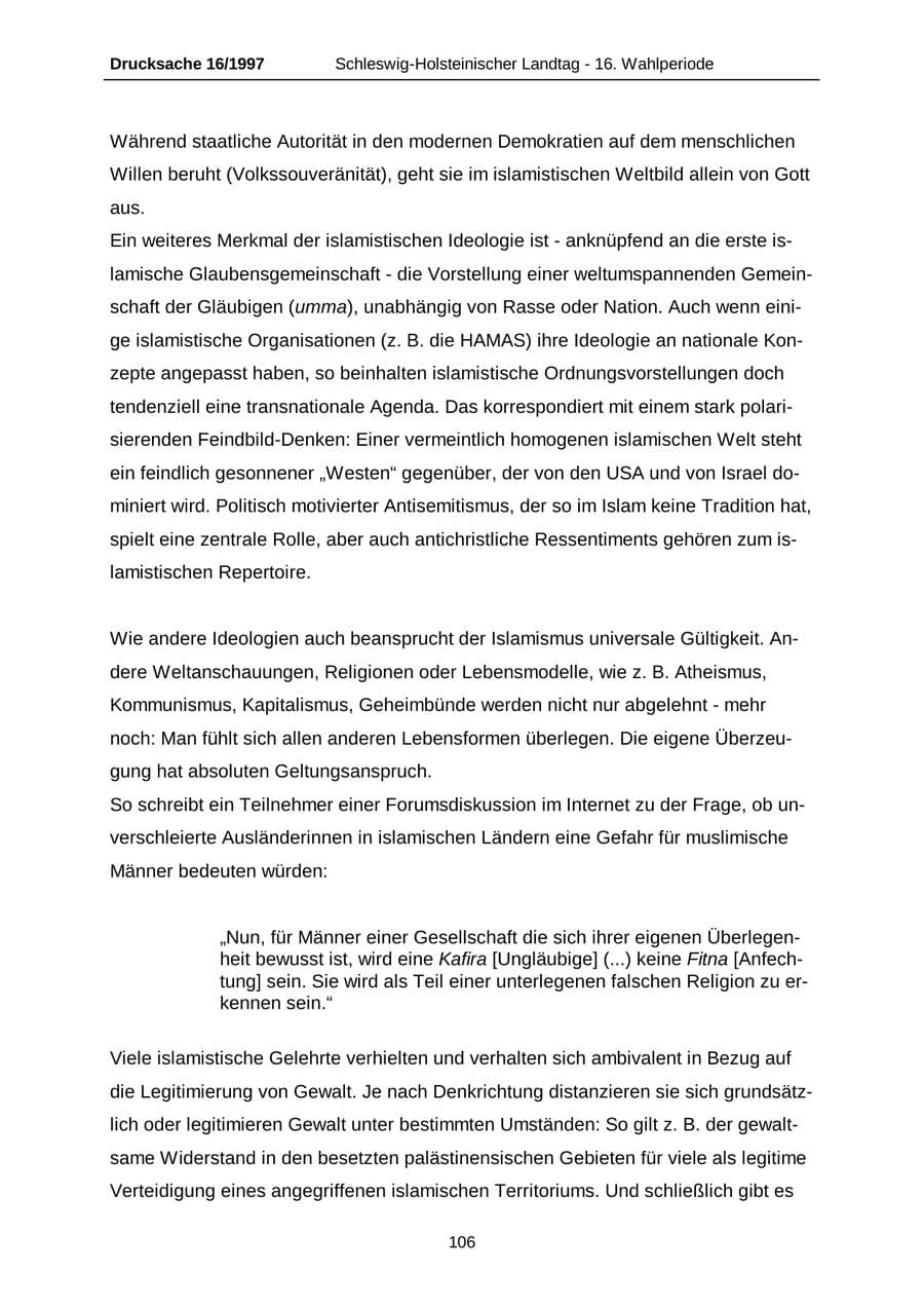 Seite 106 des Verfassungsschutzbericht 2007 Schleswig-Holstein