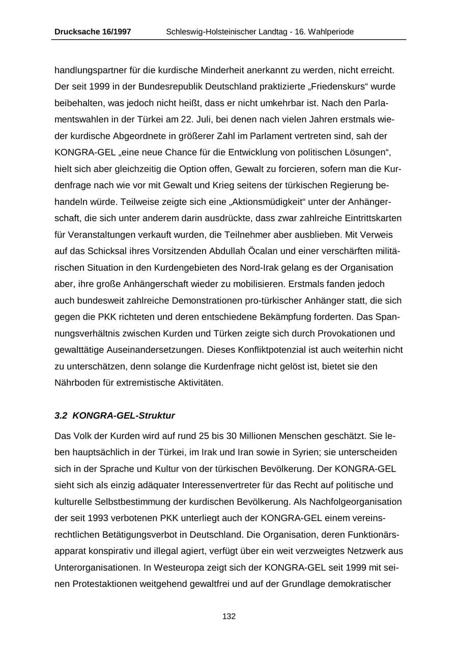 Seite 132 des Verfassungsschutzbericht 2007 Schleswig-Holstein