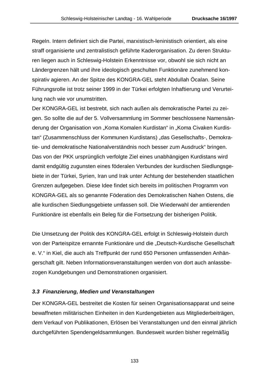 Seite 133 des Verfassungsschutzbericht 2007 Schleswig-Holstein