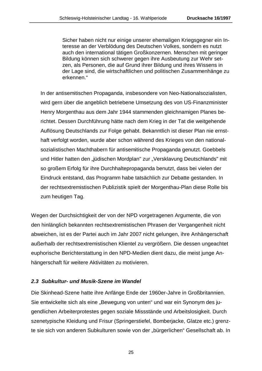 Seite 25 des Verfassungsschutzbericht 2007 Schleswig-Holstein