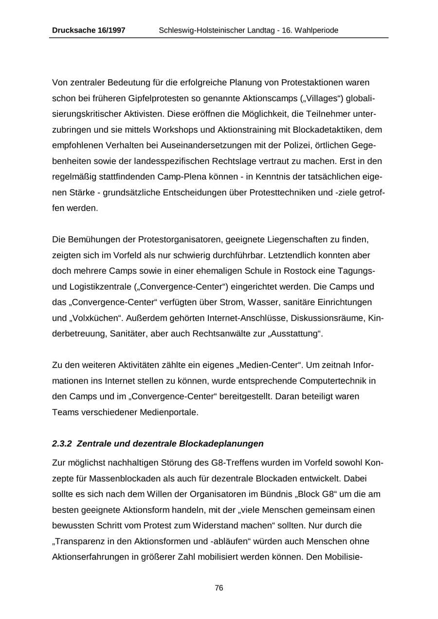 Seite 76 des Verfassungsschutzbericht 2007 Schleswig-Holstein