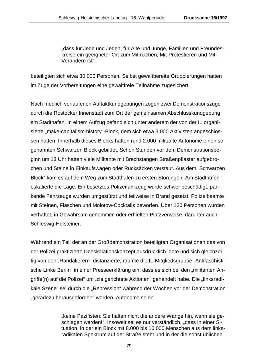 Seite 79 des Verfassungsschutzbericht 2007 Schleswig-Holstein