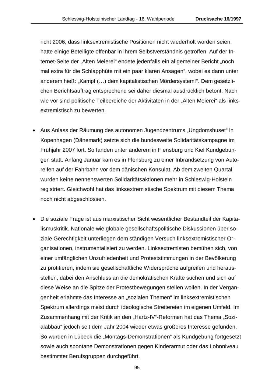 Seite 95 des Verfassungsschutzbericht 2007 Schleswig-Holstein