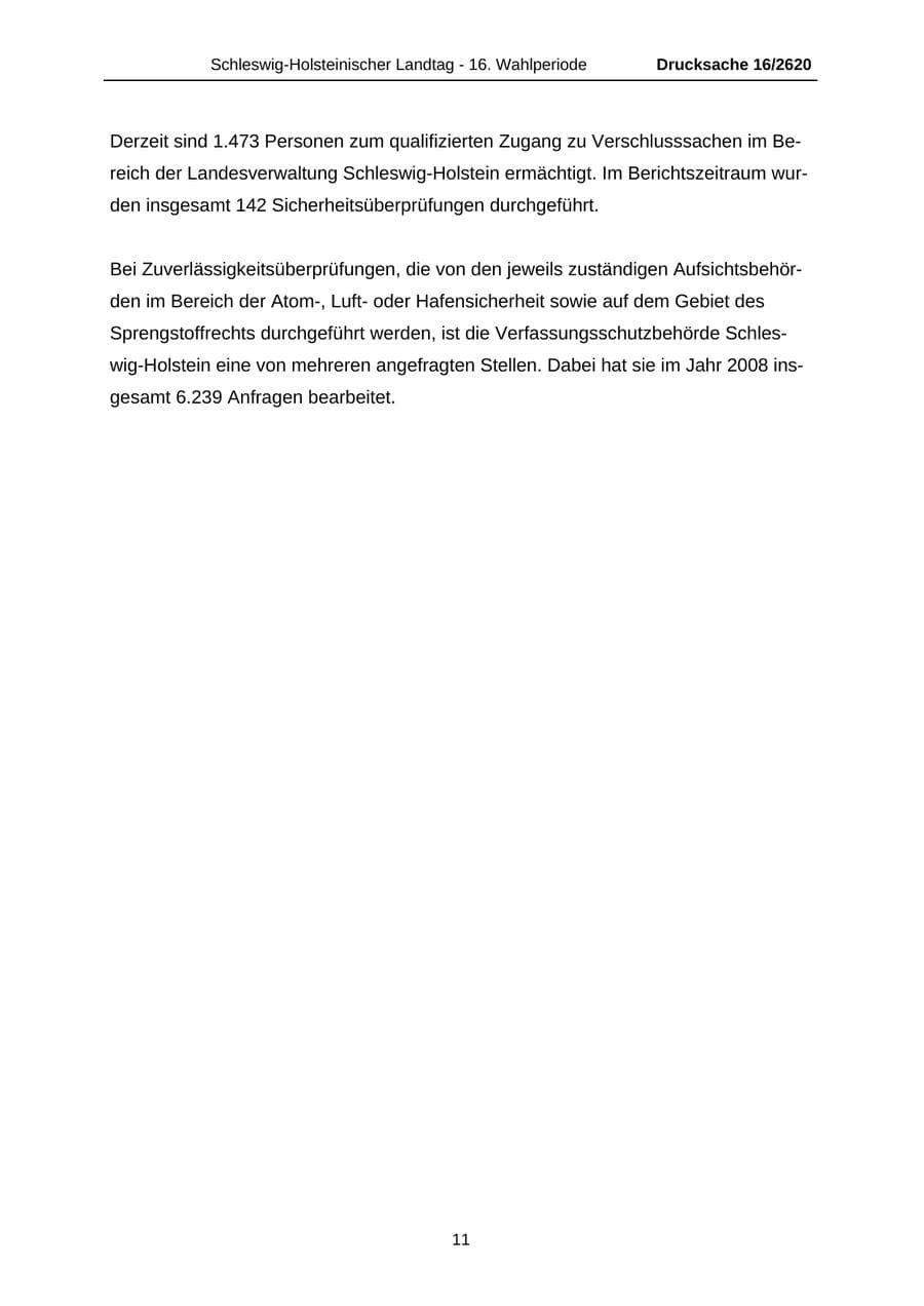 Seite 11 des Verfassungsschutzbericht 2008 Schleswig-Holstein