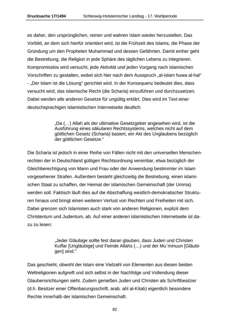 Seite 82 des Verfassungsschutzbericht 2010 Schleswig-Holstein
