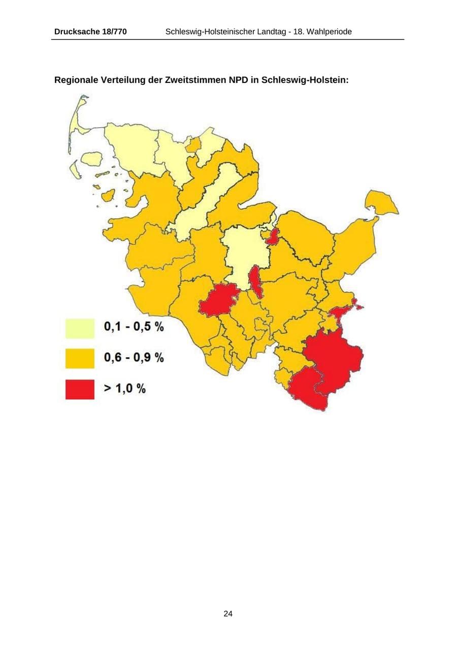 Seite 24 des Verfassungsschutzbericht 2012 Schleswig-Holstein