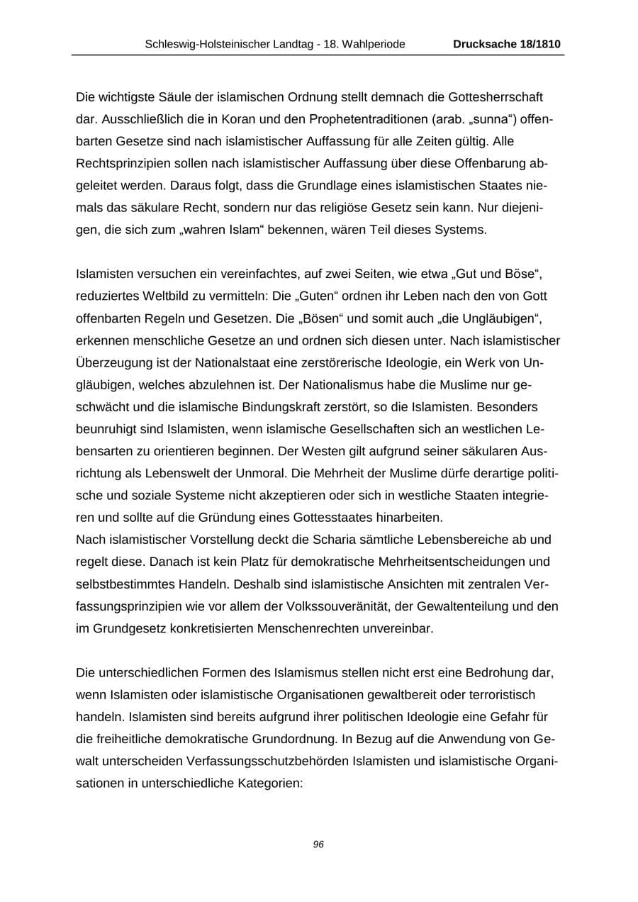 Seite 96 des Verfassungsschutzbericht 2013 Schleswig-Holstein