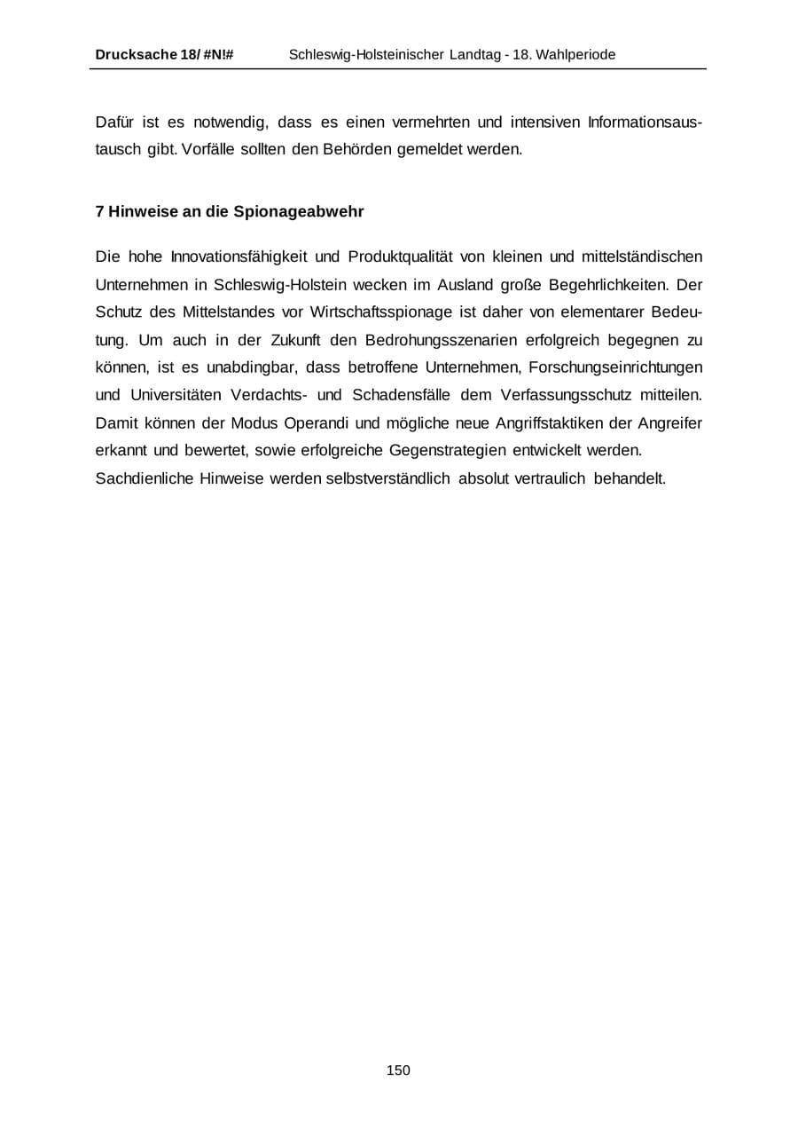 Seite 150 des Verfassungsschutzbericht 2014 Schleswig-Holstein
