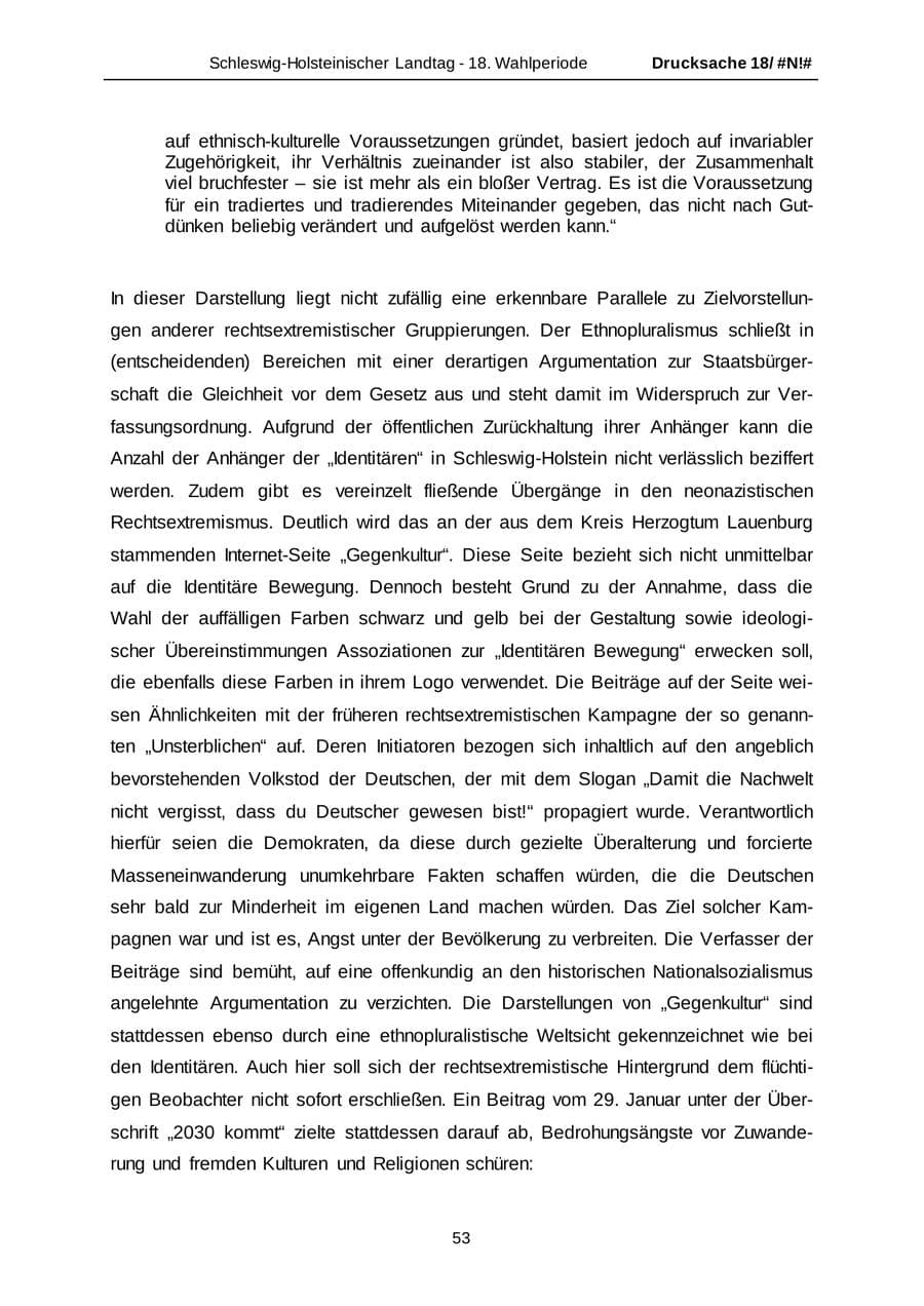 Seite 53 des Verfassungsschutzbericht 2014 Schleswig-Holstein