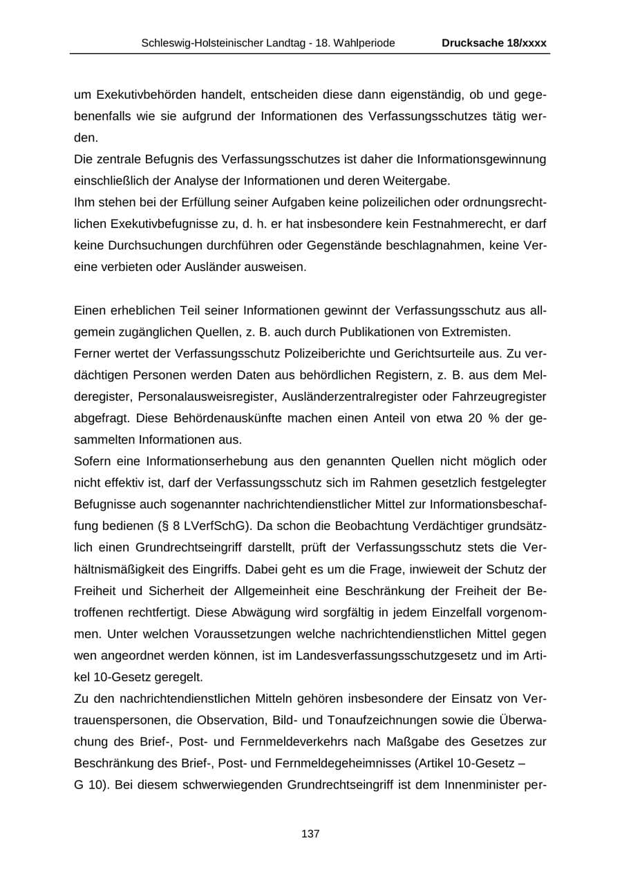 Seite 137 des Verfassungsschutzbericht 2015 Schleswig-Holstein