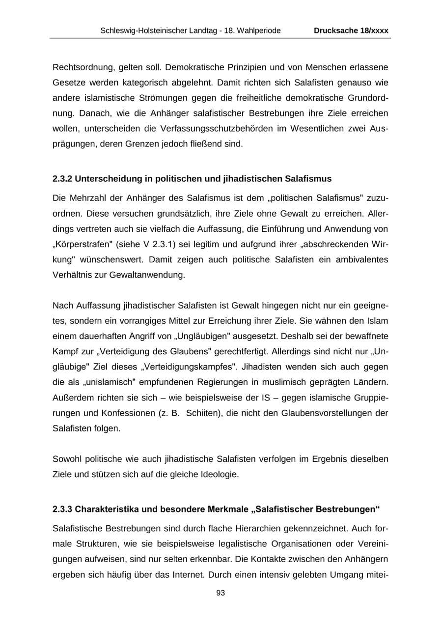 Seite 93 des Verfassungsschutzbericht 2015 Schleswig-Holstein