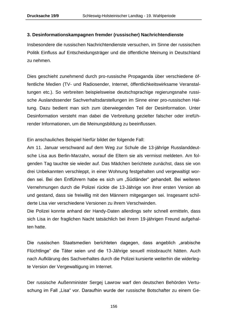 Seite 156 des Verfassungsschutzbericht 2016 Schleswig-Holstein