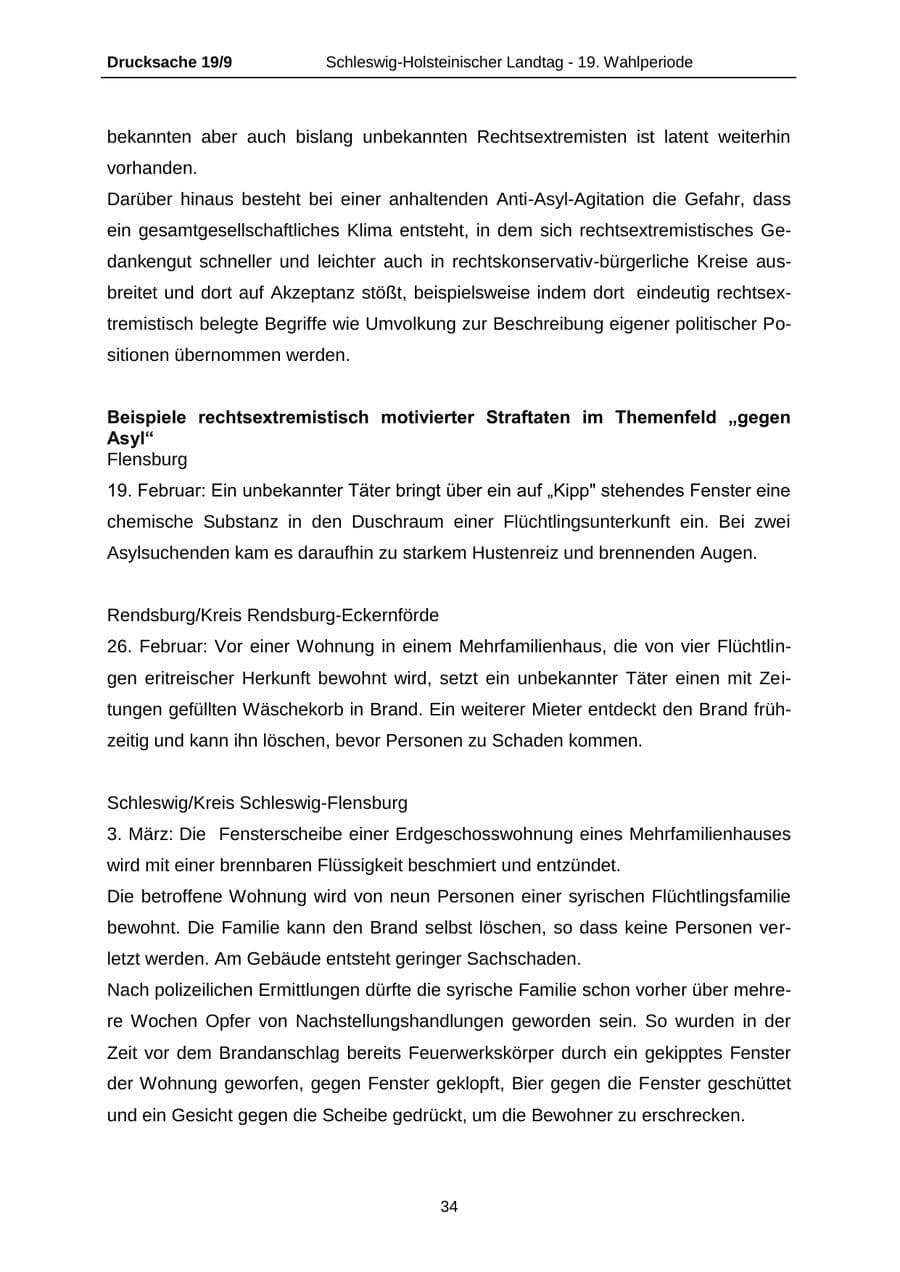 Seite 34 des Verfassungsschutzbericht 2016 Schleswig-Holstein