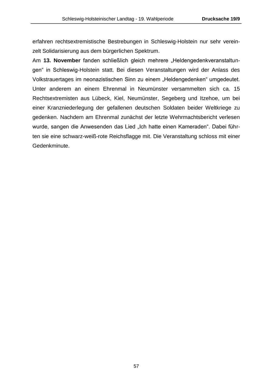 Seite 57 des Verfassungsschutzbericht 2016 Schleswig-Holstein