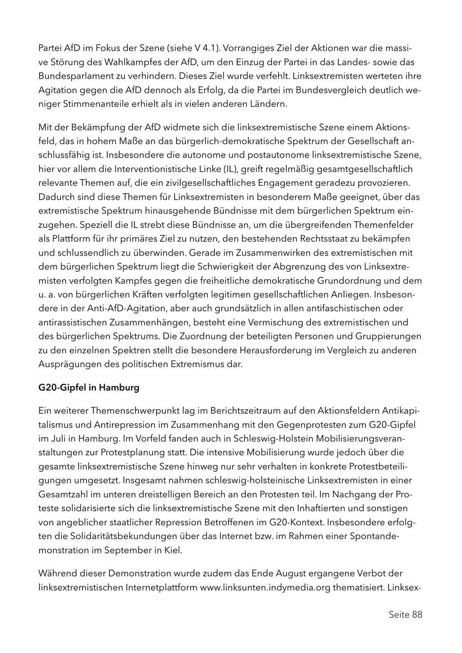 Seite 101 des Verfassungsschutzbericht 2017 Schleswig-Holstein