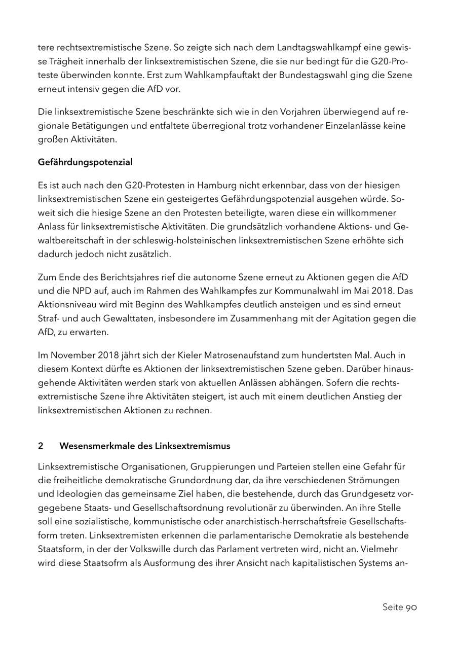 Seite 103 des Verfassungsschutzbericht 2017 Schleswig-Holstein