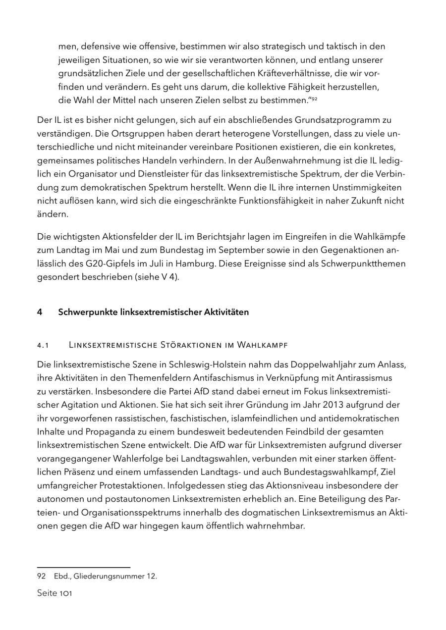 Seite 114 des Verfassungsschutzbericht 2017 Schleswig-Holstein