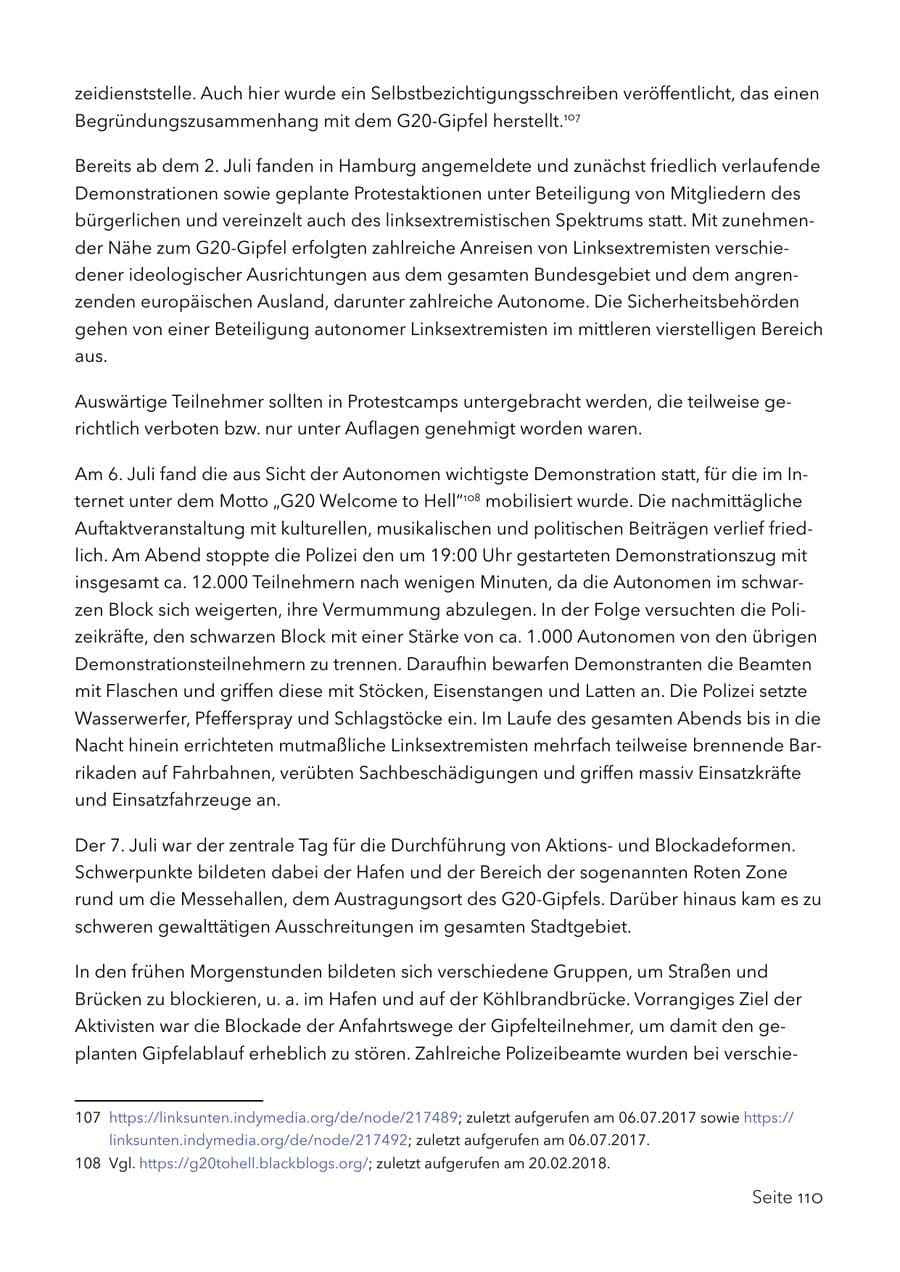 Seite 123 des Verfassungsschutzbericht 2017 Schleswig-Holstein