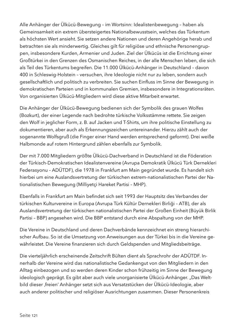 Seite 134 des Verfassungsschutzbericht 2017 Schleswig-Holstein