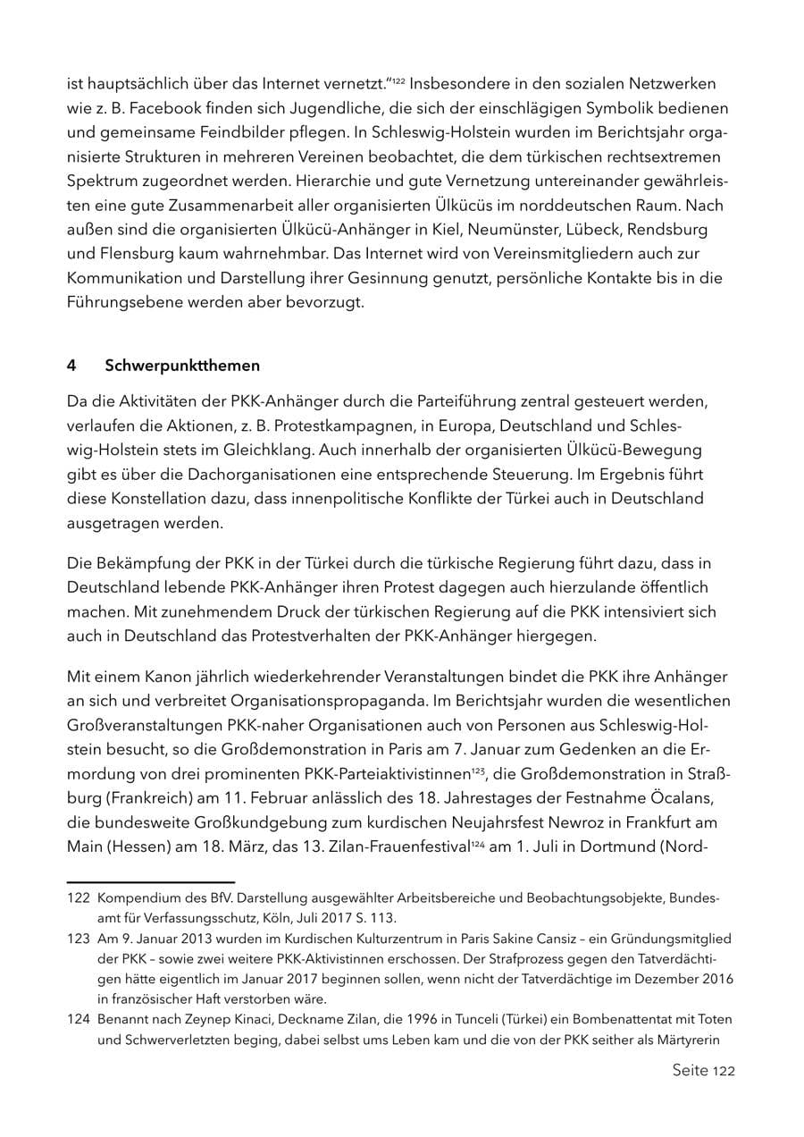 Seite 135 des Verfassungsschutzbericht 2017 Schleswig-Holstein
