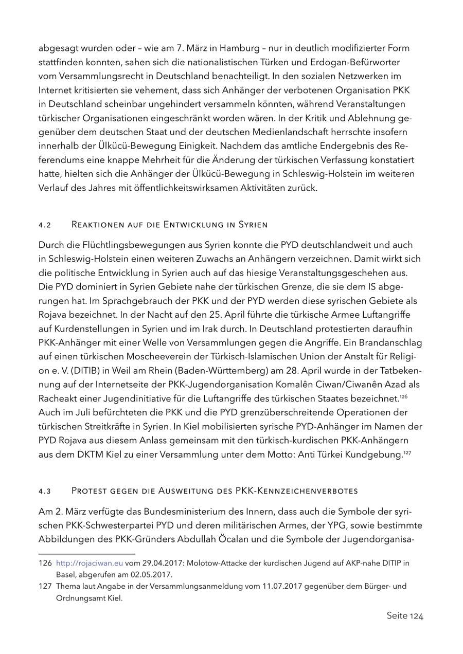 Seite 137 des Verfassungsschutzbericht 2017 Schleswig-Holstein