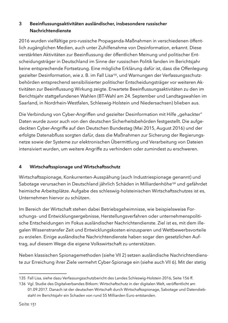 Seite 144 des Verfassungsschutzbericht 2017 Schleswig-Holstein