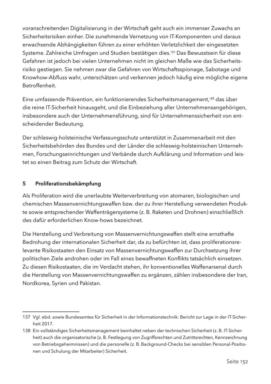 Seite 145 des Verfassungsschutzbericht 2017 Schleswig-Holstein