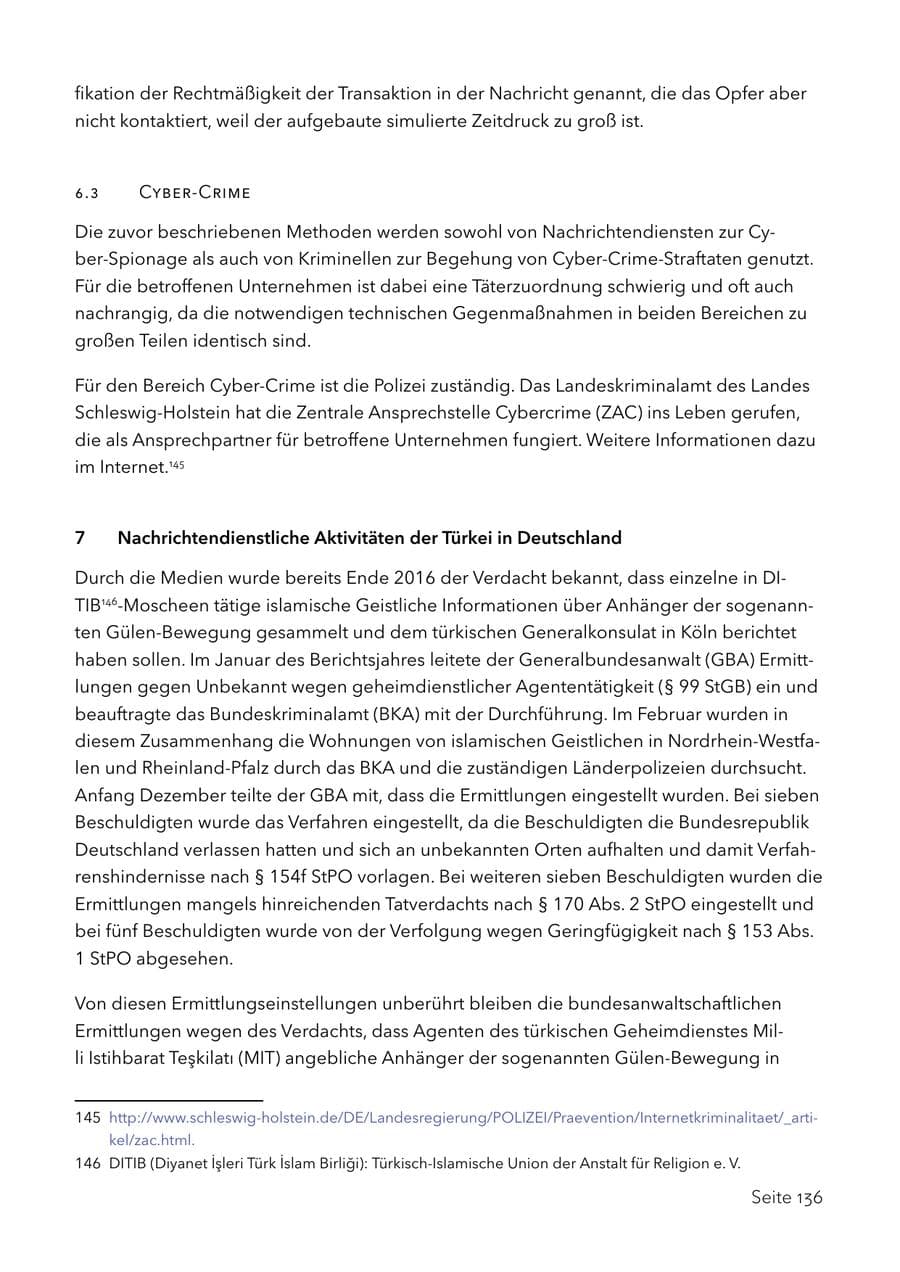 Seite 149 des Verfassungsschutzbericht 2017 Schleswig-Holstein