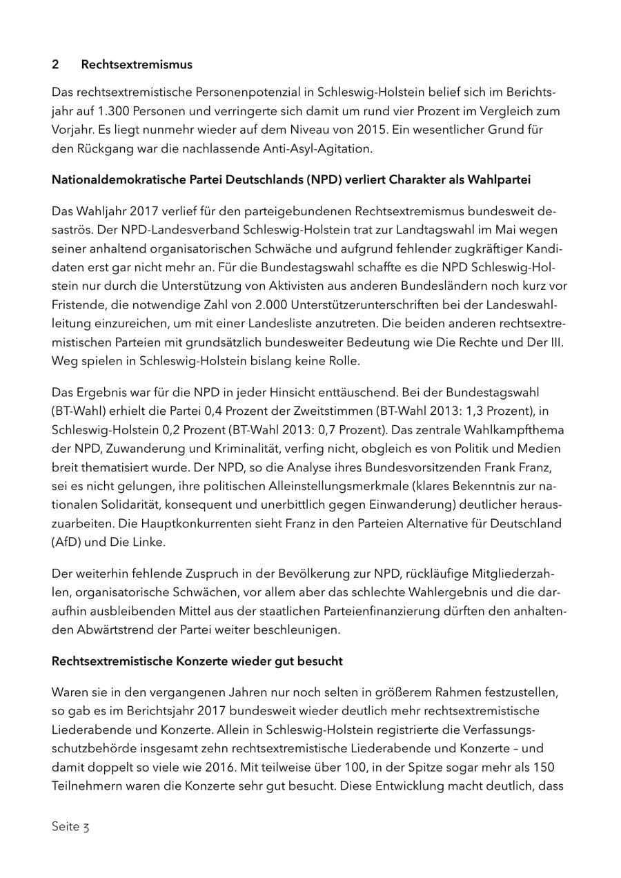 Seite 16 des Verfassungsschutzbericht 2017 Schleswig-Holstein
