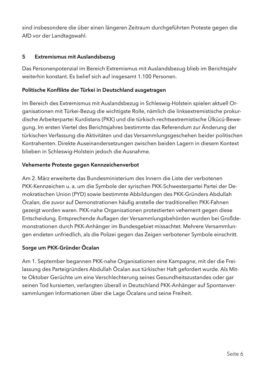 Seite 19 des Verfassungsschutzbericht 2017 Schleswig-Holstein