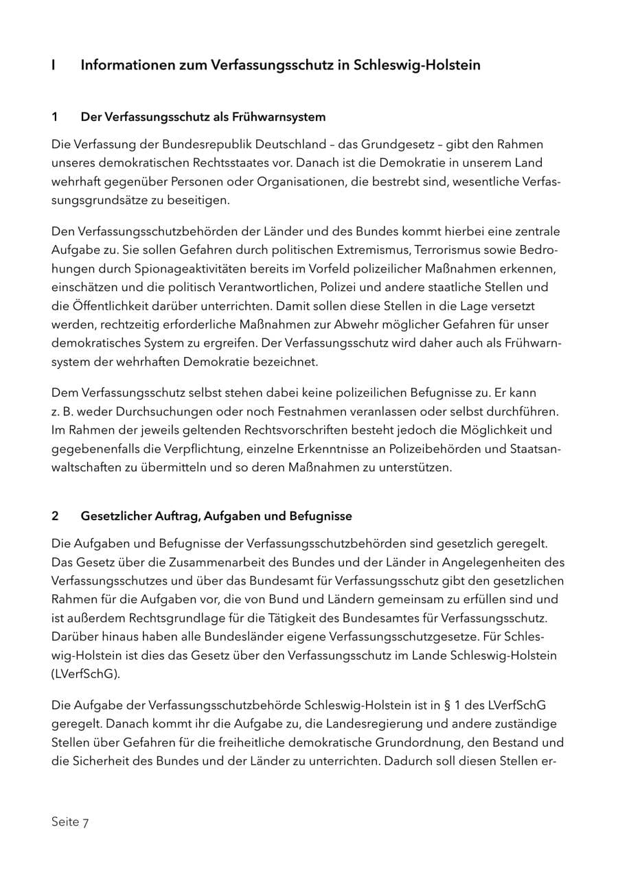 Seite 20 des Verfassungsschutzbericht 2017 Schleswig-Holstein