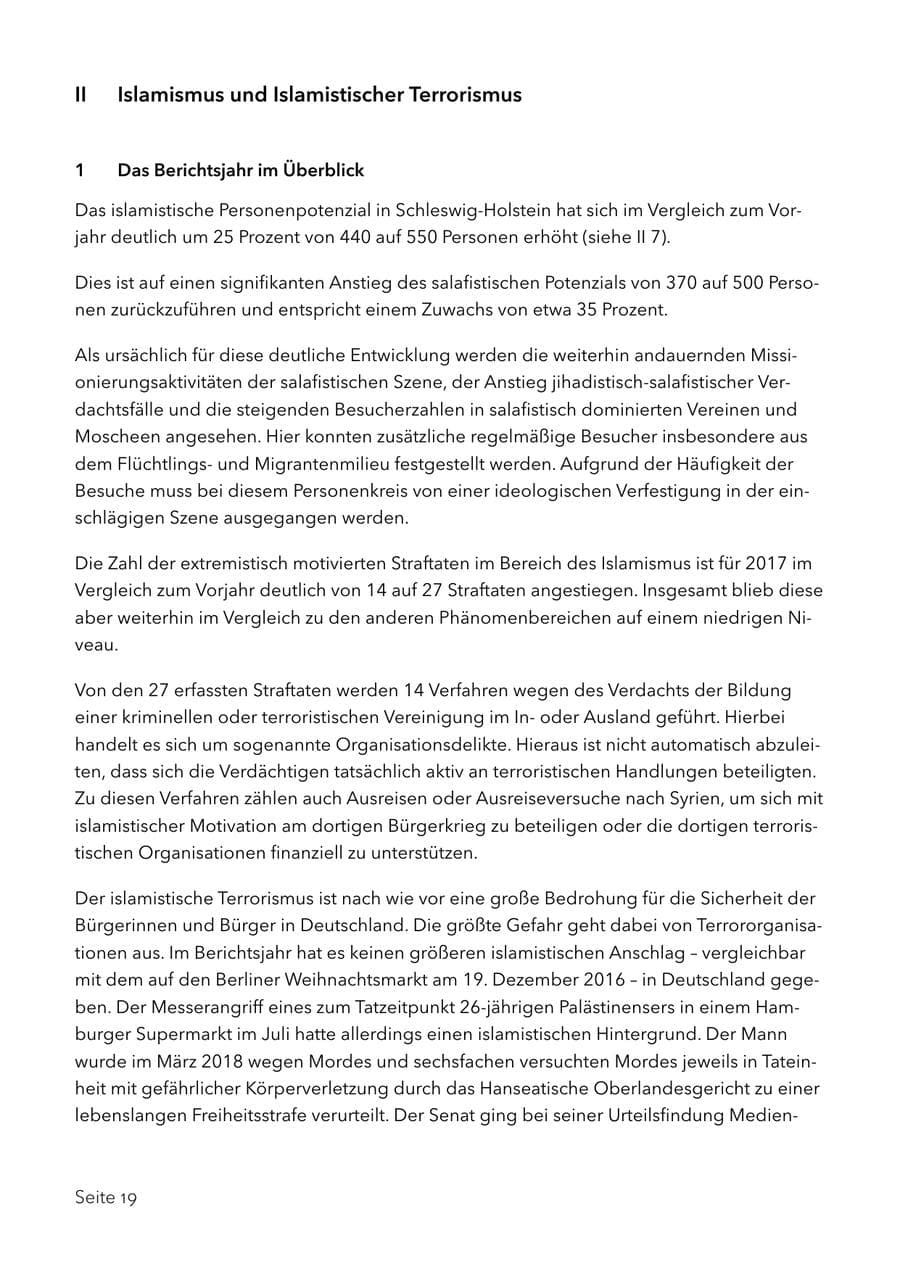 Seite 32 des Verfassungsschutzbericht 2017 Schleswig-Holstein
