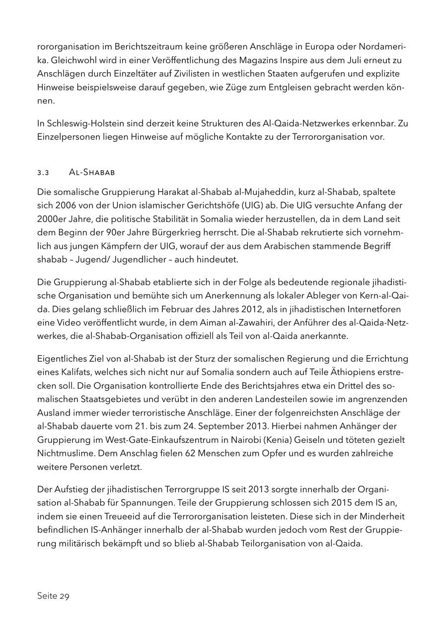Seite 42 des Verfassungsschutzbericht 2017 Schleswig-Holstein