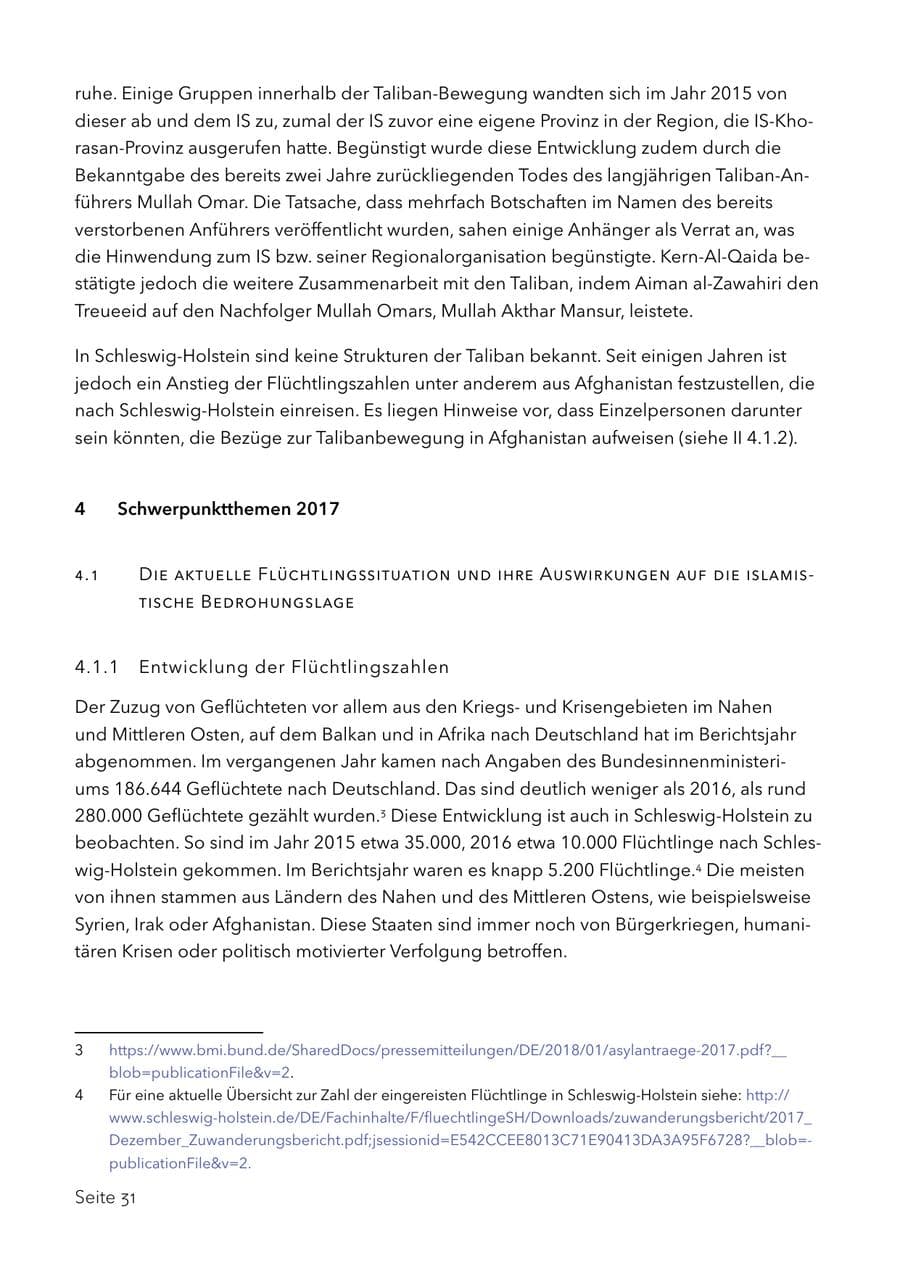 Seite 44 des Verfassungsschutzbericht 2017 Schleswig-Holstein