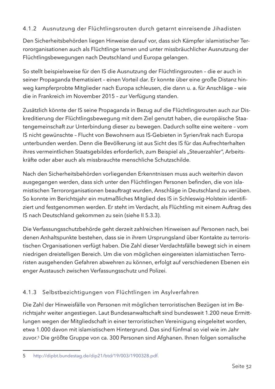 Seite 45 des Verfassungsschutzbericht 2017 Schleswig-Holstein