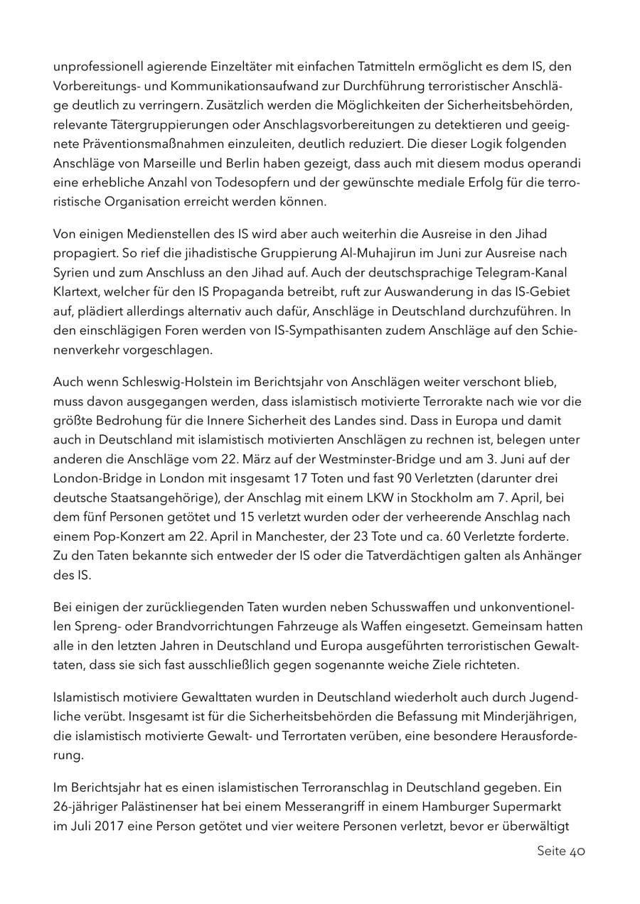 Seite 53 des Verfassungsschutzbericht 2017 Schleswig-Holstein