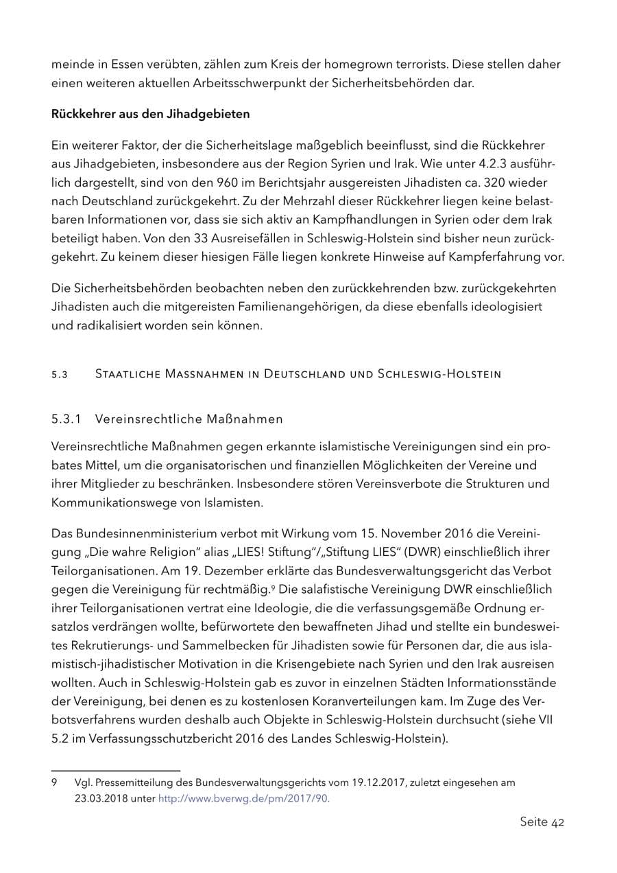 Seite 55 des Verfassungsschutzbericht 2017 Schleswig-Holstein