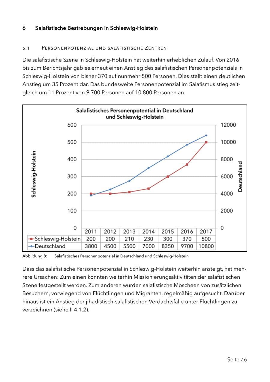 Seite 59 des Verfassungsschutzbericht 2017 Schleswig-Holstein