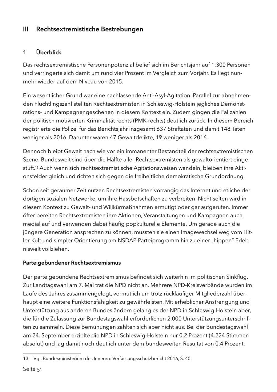 Seite 64 des Verfassungsschutzbericht 2017 Schleswig-Holstein